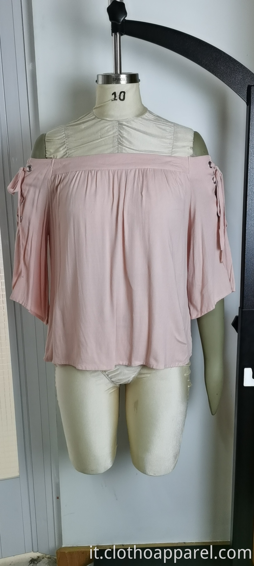 Wholesale Women's Pink Off Shoulder Top